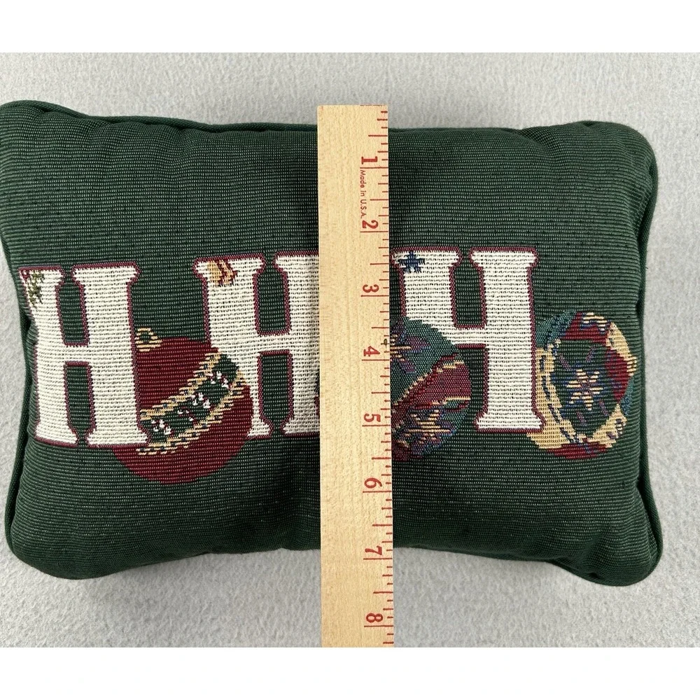 VTG Tapestry Small Christmas Throw Pillow 